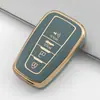 Adecuado para coche Toyota corona Carolina Camry borde dorado coche TPU pegamento flexible funda de llave todo incluido para mujer