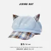 Chapéu de jornaleiro novo de outono coreano com orelhas de gato de desenho animado fofas e juvenis para meninas, estilo britânico moderno e adorável