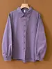 2026 algodón puro solapa color liso clásica básica bolsillo camisa primavera nueva moda versátil mujer simple camisa