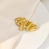 Broche Plisado de Ángelito Creativo Europeo y Americano de Lujo Ligero de Alto Sentido Sencillo Estilo Metálico Más Brillante Pin de Ropa de Moda