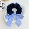 Estilo Coreano Estilo Fresco Tira de Tecido Laço Listrado Anel de Cabelo Intestino Grosso Senso de Alto Padrão Flor de Cabeça para Rabo de Cavalo Baixo Prendedor de Cabelo Feminino Bola