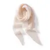 Cachecol de tricô de cashmere liso estilo coreano, unissex, macio e confortável, com design triangular vazado, adequado como cachecol, xale ou manta, moderno e versátil