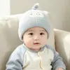 Gorro para bebé para otoño e invierno, gorro para bebé que protege los oídos, unisex, cálido, estilo para poner, lindo gorro de invierno para bebés y niños pequeños, gorro de punto