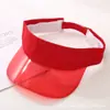 Popular Ins Coreano Mismo Estilo Color Puro Transparente Sombrero de Copa Vacío Moda Sombrero de Mujer Verano Tendencia Personalizado Protección Solar Sombrero para el Sol