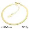 Corrente de Lâmina Multitamanho Pulseira para Homens e Mulheres Joias de Aço Inoxidável Pulseira de Ouro 18K Estilo Minimalista Acessórios para o Dia a Dia