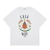 260g Casablanca 25 Modelo Nuevo Primavera y Verano Puerta Fantasía Castillo Cielo Estrellado Logo Publicitario Camiseta de Manga Corta para Pareja