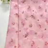 Tela fresca con estampado floral rosa pequeño Doris, vestido de estilo dulce, top, scrunchie, tela floral hecha a mano