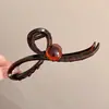 Novo Estilo de Presilha de Cabelo 2026 com Toque de Luxo, Piranha Floral Simples, Presilha de Garra Grande de Acrílico para Cabelos Grossos