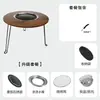 Mesa para Preparo de Chá, Mesa de Piquenique para Acampamento ao Ar Livre, Mesa de Churrasco Portátil Multifuncional, Mesa Dobrável Sem Fumaça para Exterior