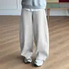 Calça de Moletom Esportiva Grossa com Forro de Lã Outono/Inverno Tio Dali para Mulheres, Calça de Cintura Alta Wide Leg, Nova Calça Banana Casual de Perna Reta