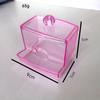 Caja Redonda Portátil Ps Contenedor Caja de Almacenamiento para Algodón de Maquillaje Caja de Algodón Desmaquillante Caja de Almacenamiento para Bastoncillos de Algodón Transparente con Patrón de Diamante