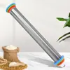 Preço de Fábrica Rolo de Massa de Aço Inoxidável com Escala Rolo de Massa Bastão de Farinha Tamanho Ajustável Rolo Grosso e Fino Bastão de Massa Transfronteiriço