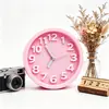 Reloj despertador pequeño tridimensional redondo directo de fábrica, reloj creativo para estudiantes, reloj despertador simple de moda, reloj decorativo para dormitorio