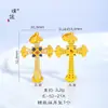 Tienda de Oro Puzuo Mismo Oro de Arena Antigua Accesorios DIY Colgante de Cruz de Diamante Materiales para Joyería Hecha a Mano