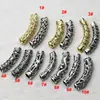 Aleación de plata de Xizang flor hueca agujero grande codo tubo largo cuentas Scutellaria japonorum carcasa de ratán diamante accesorios para joyería DIY al por mayor