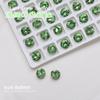 Pedras de Strass para Nail Art Cor Verde Fruta com Base Pontiaguda, Coração Irregular Super Brilhante, Quadrado Robusto, Strass Empilhados Cor Doce de Gelo, Strass Grandes para Unhas Postiças, Strass para Unhas no Atacado