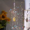 Atrapasol de Cristal Decoración Grava Arcoíris Carrillón de Viento Habitación Balcón Captura de Luz Solar Atrapasueños Colgante Regalo Saturno