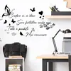 Br3922E Borboleta Slogan em Inglês Autocolante de Parede Quarto Sala de Estar Parede de Fundo da Casa Estilo Ins Adesivo Decorativo