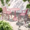Juego de mesa y sillas para exteriores, mesa cuadrada pequeña de hierro forjado para ocio, juego de tres piezas de mesa y sillas para balcón de jardín, patio, tienda de té con leche, cafetería
