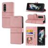 Adecuado para Samsung Zfold4 Funda de Cuero para Teléfono, Pantalla Plegable Zfold6 Cartera Flip con Patrón, Portatarjetas Portátil