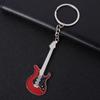 Llavero de guitarra con colgante de instrumento musical creativo, bolsa de regalo, pintura de metal, venta al por mayor transfronteriza