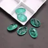 Piedra de Cristal de Vidrio Empalmado, Piedra Preciosa Verde Claro, Cabujón Ovalado en Forma de Huevo, Piedra Suelta para Incrustación de Joyería