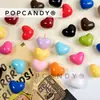 Joias Artesanais DIY com Contas Coloridas de Acrílico Coração de Tamanho Médio Contas Soltas Acessórios de Material Artesanal Bolsa Acessórios de Pingente