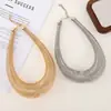 Colar de Mola em U de Metal Mais Vendido Transfronteiriço Moda Europeia e Americana Gola Personalidade Moda Design Vazado Colar