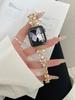 Correa de Metal con Circonita de Mariposa Adecuada para Applewatch iWatch Décima Segunda Generación 11/10