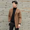 Nuevo Abrigo para Hombre Abrigo Abrigo de Lana Abrigo de Lana Doble Cara Cuello de Traje Abrigo de Lana de Hombre de Longitud Media