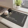 Tapete escurridor de cocina Amazon más vendido transfronterizo, tapete absorbente para fregadero de tierra de diatomeas, posavasos simple para escritorio y encimera