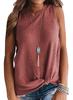 2020 Amazon Ebay Europa y Estados Unidos transfronterizo caliente dobladillo kink moda casual cuello redondo chaleco camiseta ropa de mujer