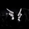 MODIAN MODIAN Plata S925 Estilo Dinero Antiguo Exquisitos Pendientes Colgantes de Gota de Agua Brillante Oscilante Japoneses y Coreanos para Mujer