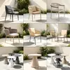 Silla de ratán para patio exterior, mesa y sillas de ocio, balcón al aire libre de jardín para el hogar, silla creativa con respaldo de cuerda para casa de huéspedes, mesa de café pequeña