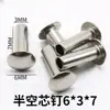 Remache Plano Redondo Semihueco Negro M3 Conector Remache Móvil Crimpadora de Borde Crimpadora de Núcleo Clavo de Bloqueo