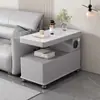 Nova mesa de centro móvel para espaços pequenos, armário lateral para sala de estar, armário de sofá, armário lateral inteligente de luxo leve, mesa lateral minimalista moderna