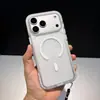 Cordão Maçã 18 Promax Capa Anti-Queda para Celular iPhone 17 Nova Ondulada 16 Luminosa Magnética Protetora Rígida