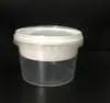 Cubo de plástico redondo cuadrado portátil 2L transparente grado alimenticio PP cubo de yogur 1L cubo de arroz engrosado especificaciones de juguete ordenadas