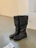 Primeiro Encontro Ji Retro Novo Estilo Panturrilha Larga Circunferência da Panturrilha Grande Bico Redondo Botas de Trabalho Salto Bloco Solado Grosso Emagrecimento Meia-Panturrilha Botas de Cavaleiro