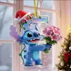 Pingente de Natal Plana 2D Acrílico Novo Transfronteiriço Ponto Cruz com 26 Letras Inglesas Pingente de Decoração de Natal