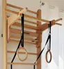 Estante de Pared de Costillas de Madera para el Hogar, Rack Multifuncional para Dominadas de Barra Única y Doble, Rack de Entrenamiento Interior, Rack de Rehabilitación, Entrenamiento de Estiramientos