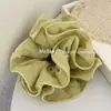 Scrunchie de Tecido Liso de Quatro Camadas Estilo Coreano com Toque de Luxo, Elástico para Prender o Cabelo que Afina a Cintura, Corda Elástica Versátil e Elegante para Rabo de Cavalo