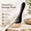 Palo de masaje de cuerno de sándalo natural, herramienta gua sha, lifting facial, masaje para el contorno de ojos, palo de masaje para puntos de acupuntura, para líneas finas y uso en todo el cuerpo