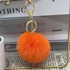 Llavero colgante de bola de peluche de 8 cm de imitación de piel de conejo Rex, accesorios de joyería para ropa y equipaje transfronterizos