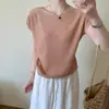 Novedades para el Verano: Top de punto casual simple de alta calidad para mujer de Dongdaemun, Corea, con mangas acampanadas pequeñas y un corte holgado y elegante para ir al trabajo
