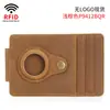 Tide Bull Leather Nuevo Estuche con Rastreador RFID para Apple Localizador de airtag Porta Tarjetas de Cuero Billetera de Piel de Vaca