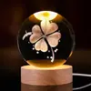 Bola de cristal creativa de cielo estrellado con tallado interior, adorno de luz nocturna luminosa, regalo de cumpleaños, manualidad de decoración de escritorio