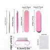 Set de Herramientas para Uñas Transfronterizo Lima de Pulir Palillo Bloque Mini Tofu Palillo Corto de Pulir Palillo de Madera Cepillo de Cuerno Kit de Herramientas