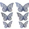 Pegatinas de Pared de Mariposa Hueca 3D Transfronterizas Láser Coloridas Realistas Tridimensionales Mariposa Decoración del Hogar Pegatinas de Pared