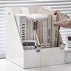 Soporte para Libros Almacenamiento de Escritorio Caja para Documentos de Escritorio Estante para Guardar Clips de Documentos Soporte para Libros de Oficina Estante para Guardar Libros